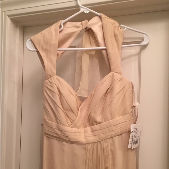 Amsale cream bridesmaid dress. NWT. Size 4. - Picture 2 of 2